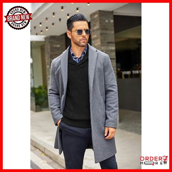 Men's V-Neck Shawl Collar Cable Pullover Sweater Relaxed Fit - Picture 5 of 8